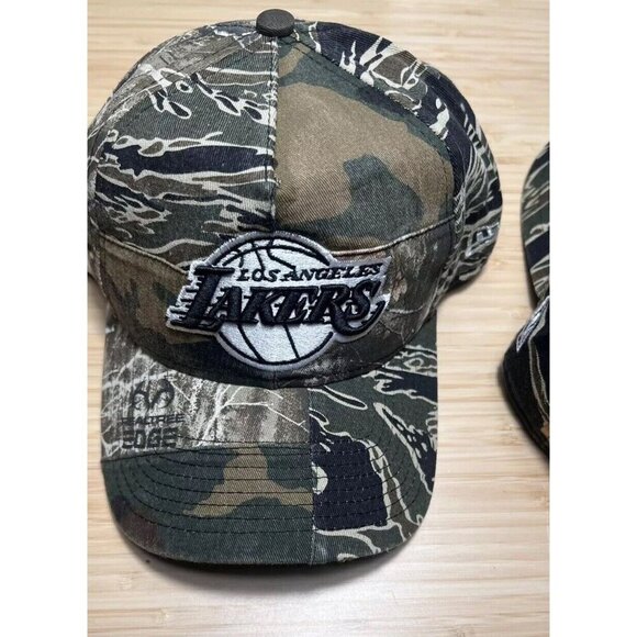 LA Lakers New Era Hat Adjustable Real Tree Camo Trendsetter Iconic Logo - Picture 9 of 11